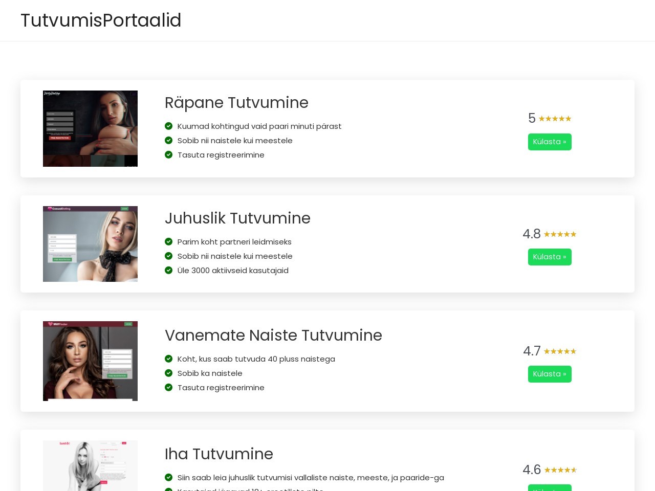 Tutvumisportaalid And Similar Sex Dating Sites The Porn Bin